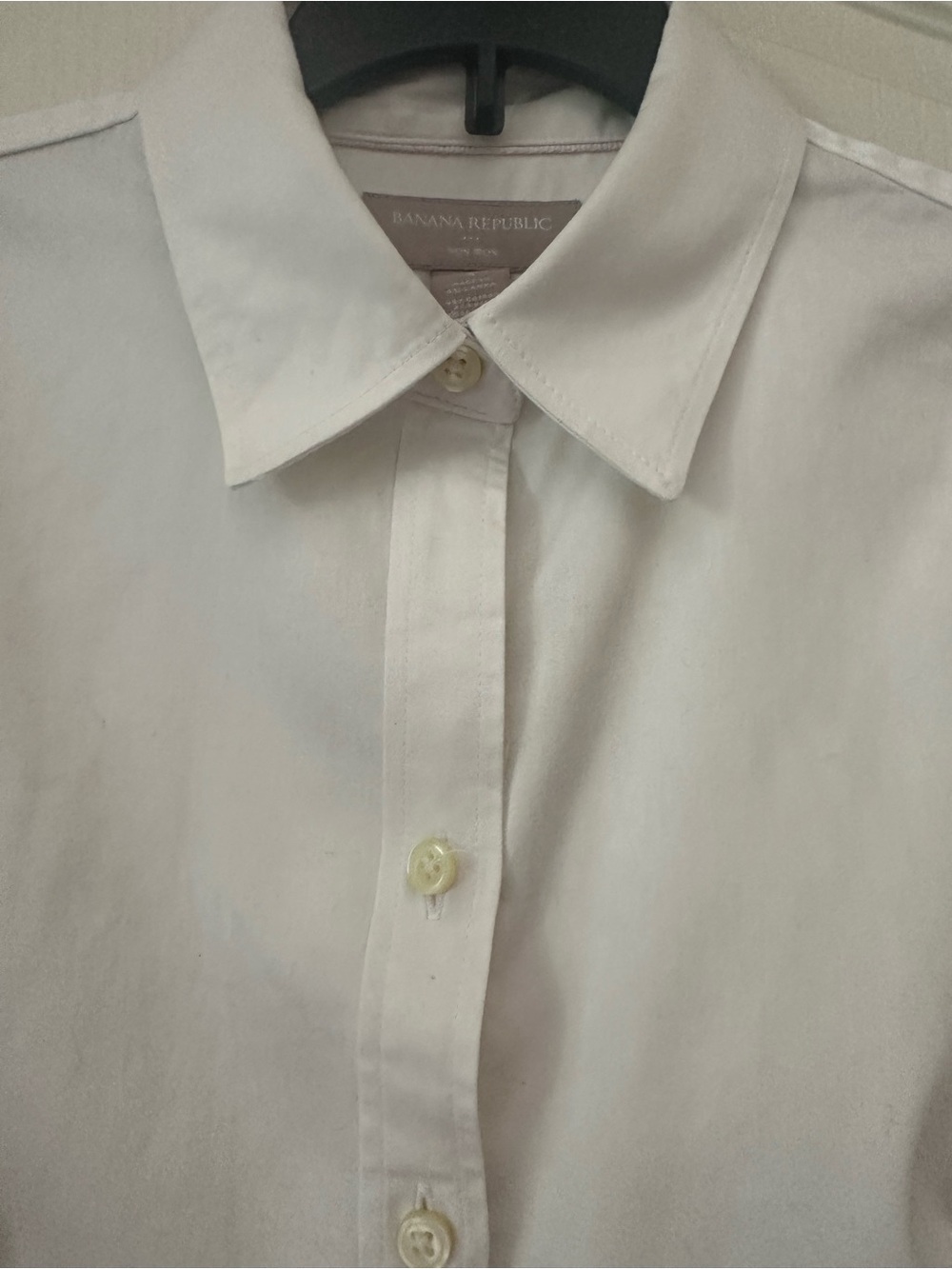 Banana Republic Women White Dress Long sleeve bottom down Shirt - Picture 8 of 9